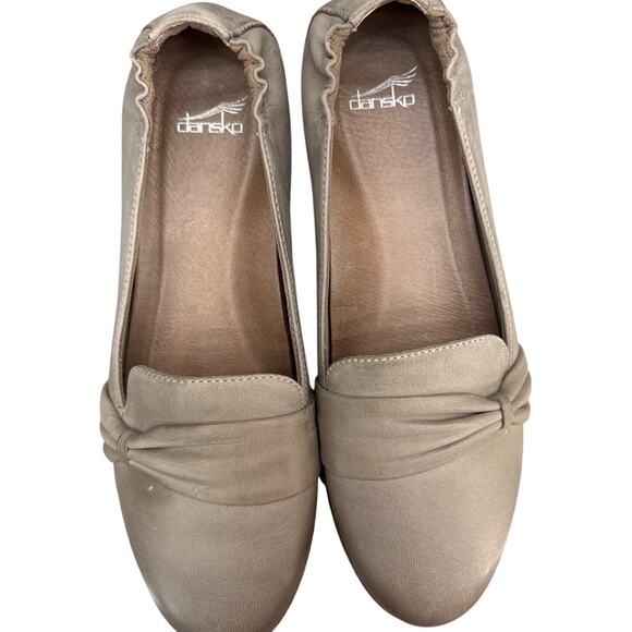 Dansko Karen Taupe Burnished Nubuck Leather Slip-On Comfort Loafers Women 41/10 - Picture 7 of 8